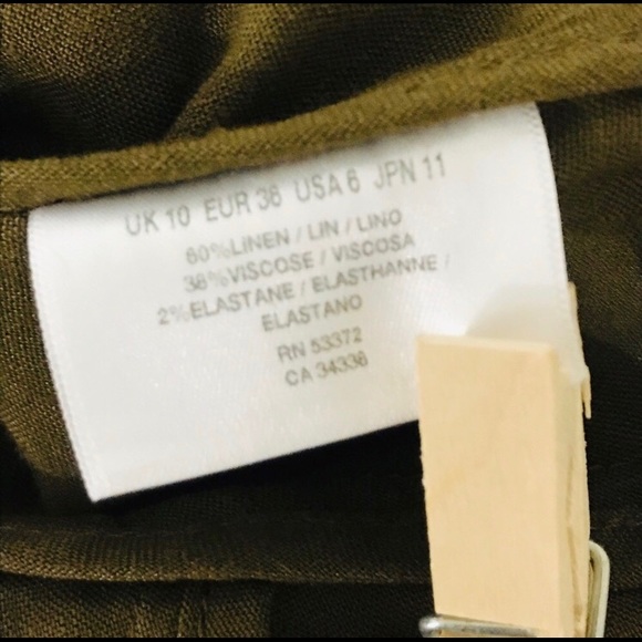 ❤️FARHI NICOLE Linen Moto Jacket Olive Green 6 - Picture 6 of 7
